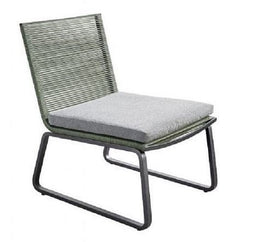 Yoi - Kome lounge chair alu dark grey/rope green/akarui