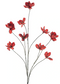 Buitengewoon de Boet - Kunstbloem Wild magnolia spray Salla red 127 cm