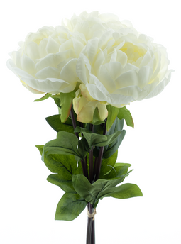 Nova Nature - Paeonia bundle Chiminez white 51 cm kunstbloem