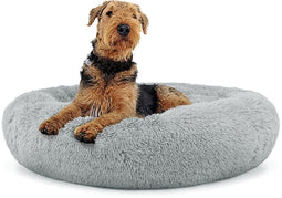 Hondenmand lichtgrijs 80cm - 9 stuks - Pluche - Bed - 80 cm