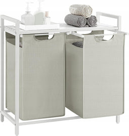 Badkamermeubel met wasmand wit - 73 x 33 x 72 cm