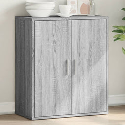 Dressoir 79x38x80 cm bewerkt hout grijs sonoma