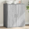 Dressoir 79x38x80 cm bewerkt hout grijs sonoma