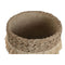 Plantenbakkenset Home ESPRIT Bruin Raffia Cement Tropisch 23 x 22 x 25 cm
