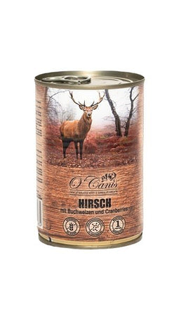 O'CANIS hondenvoer in blik- natvoer- hert met boekweit - 400 g