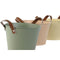 Grondlegger Home ESPRIT Geel Groen Licht Roze Polyurethaan Metaal 20 x 20 x 14 cm (3 Stuks)