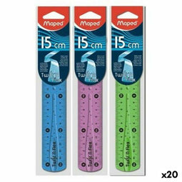 Set meetlatten Maped Twist'n Flex Multicolour 15 cm 20 Stuks