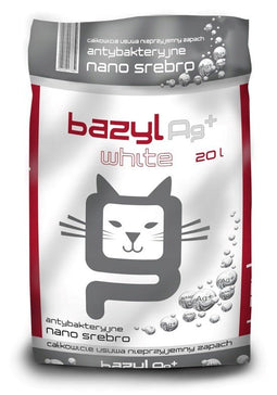 BAZYL Ag+ Super Premium Compact White - bentoniet strooisel - 20 l