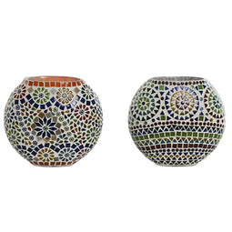 Bureaulamp Home ESPRIT Multicolour Aluminium Kristal 220 V 21 x 10 x 19 cm (2 Stuks)