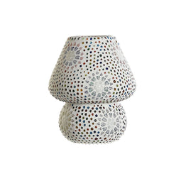 Bureaulamp DKD Home Decor Wit Multicolour Kristal 40 W 220 V 18 x 18 x 23 cm