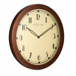 NeXtime klok 3057 Royal, Ø60 cm, Wall, Brown/ White
