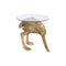 Kleine bijzettafel Home ESPRIT Gouden Hars Kristal 60 x 60 x 62 cm