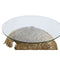 Kleine bijzettafel Home ESPRIT Gouden Hars Kristal 60 x 60 x 62 cm