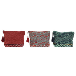 Reistasje Home ESPRIT Rood Groen Koraal 25 x 5 x 20 cm (3 Stuks)