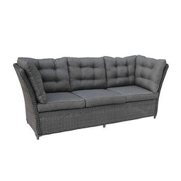 OWN - Gerlos 3-zits bank Wicker HM18 zwart - stof 141