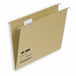 Hangmap FADE Kio Kraft Label met naam Vizier Transparant Bruin Din A4