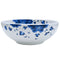 Opzetwasbak rond 41x14 cm keramiek wit en blauw