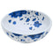 Opzetwasbak rond 41x14 cm keramiek wit en blauw