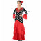 Kostuums voor Volwassenen Zwart Rood Flamenco danser Spanje Maat M/L