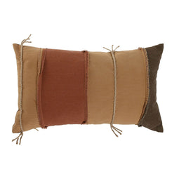 Kussen Home ESPRIT Bruin Mosterd Terra cotta Patchwork Boho 50 x 30 cm