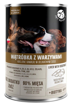 PET REPUBLIC Adult Medium & Large Liver with vegetables - nat hondenvoer - 1250g