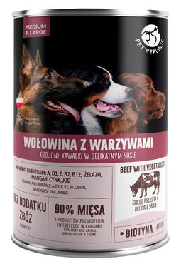 PET REPUBLIC Adult Medium & Large Beef with vegetables - nat hondenvoer - 1250g