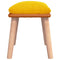 Voetenbank 45x29,5x35 cm stof en kunstleer mosterdgeel