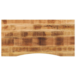 Tafelblad met ronding 120x60x2,5 cm massief ruw mangohout