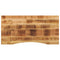 Tafelblad met ronding 120x60x2,5 cm massief ruw mangohout