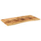 Tafelblad met ronding 120x60x2,5 cm massief ruw mangohout
