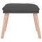 Voetenbank 45x29,5x35 cm stof donkergrijs