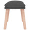 Voetenbank 45x29,5x35 cm stof donkergrijs
