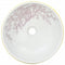 Opzetwasbak rond 41x14 cm keramiek wit en geel