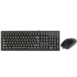 Toetsenbord en muis A4 Tech KM-720620D Zwart Engels QWERTY Qwerty US