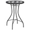 Bistrotafel mozaek 50x70 cm keramiek zwart en wit