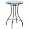 Bistrotafel 50x70 cm keramiek blauw en wit