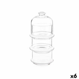 Blik Patisserie Pralines Transparant Glas 10 x 25 x 10 cm (6 Stuks)