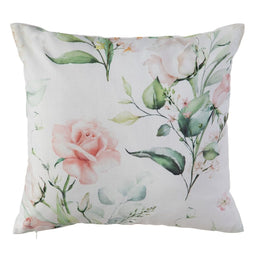 Kussen Wit Rozen 45 x 45 cm