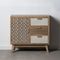 Gemakkelijk verplaatsbare meubels KENSY Wit Natuurlijk Sparrenhout Dennenhout Hout MDF 76,5 x 30...