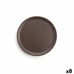 Eetbord Anaflor Barro Anaflor Vlees Aardewerk Bruin Ø 31 cm (8 Stuks)