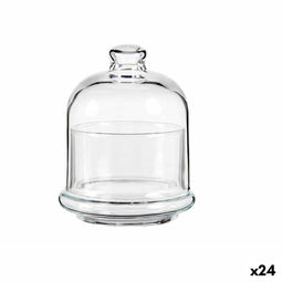 Bord voor snoepjes en bonbons Mini Basic Transparant Glas 9,2 x 11,5 x 9,2 cm (24 Stuks)