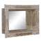 Wandspiegel Wit Beige Kristal Mangohout Hout MDF Verticaal 61 x 10,79 x 38 cm