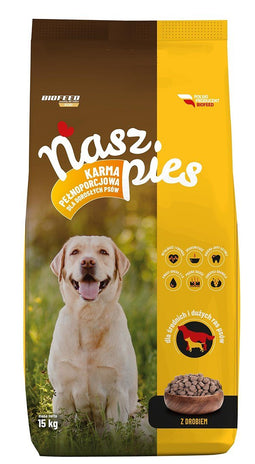 BIOFEED Nasz Pies medium & large Poultry - droog hondenvoer - 15kg