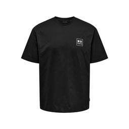Heren-T-Shirt met Korte Mouwen Only & Sons Onskace Rlx Zwart Maat L