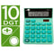 Rekenmachine Liderpapel XF24 Groen Plastic