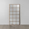 Wandspiegel Gouden Kristal Ijzer Venster 90 x 3 x 180 cm