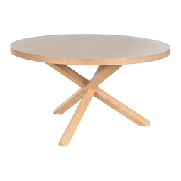 Eettafel Home ESPRIT Natuurlijk Hout Natuurlijk rubber 137 x 137 x 75 cm