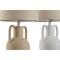 Bureaulamp Home ESPRIT Wit Beige Keramisch 50 W 220 V (2 Stuks)