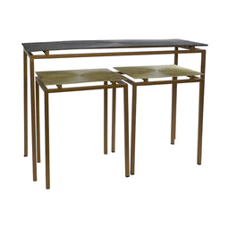 Console Home ESPRIT Grijs Metaal Aluminium 109,5 x 37,5 x 80 cm (3 Onderdelen)