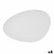 Snackdienblad Bidasoa Fosil Wit Keramisch Aluminiumoxide Ovaalvormig 39,1 x 26,3 x 3,4 cm (4 Stuks)